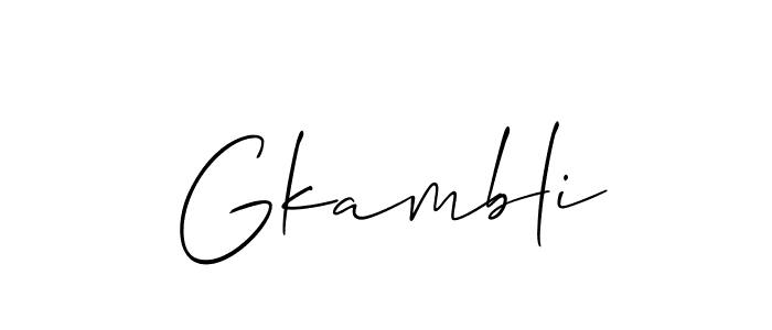 Similarly Allison_Script is the best handwritten signature design. Signature creator online .You can use it as an online autograph creator for name Gkambli. Gkambli signature style 2 images and pictures png