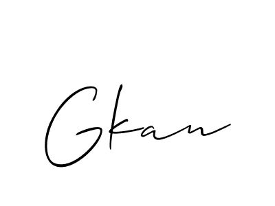 Also we have Gkan name is the best signature style. Create professional handwritten signature collection using Allison_Script autograph style. Gkan signature style 2 images and pictures png