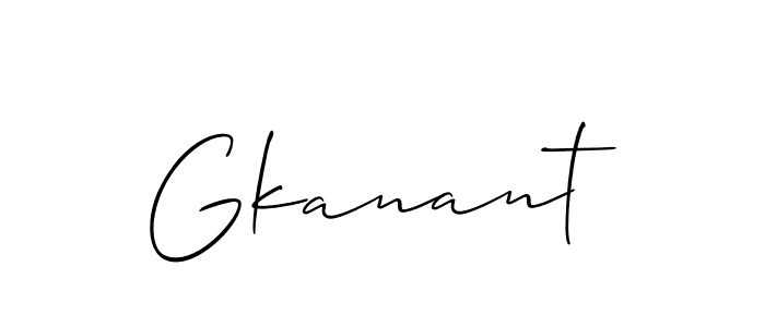 Also we have Gkanant name is the best signature style. Create professional handwritten signature collection using Allison_Script autograph style. Gkanant signature style 2 images and pictures png