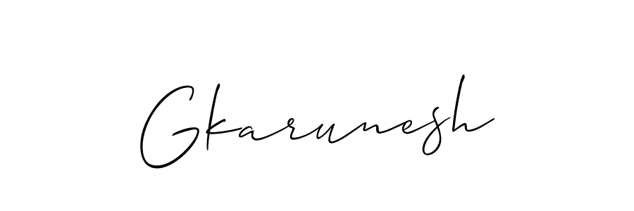 The best way (Allison_Script) to make a short signature is to pick only two or three words in your name. The name Gkarunesh include a total of six letters. For converting this name. Gkarunesh signature style 2 images and pictures png