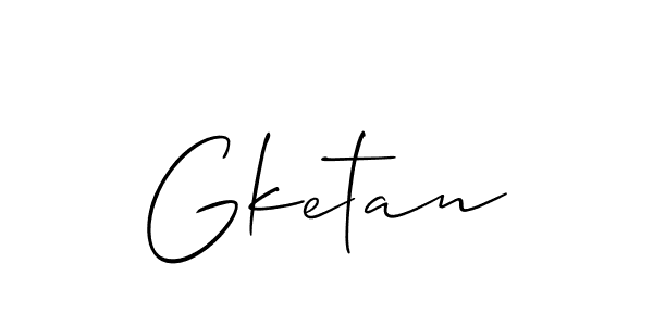 Use a signature maker to create a handwritten signature online. With this signature software, you can design (Allison_Script) your own signature for name Gketan. Gketan signature style 2 images and pictures png