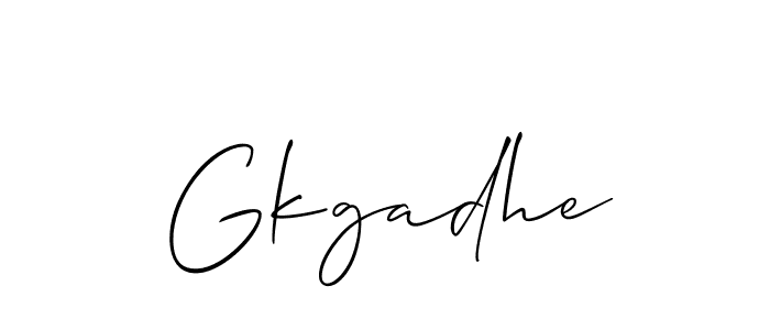 Make a short Gkgadhe signature style. Manage your documents anywhere anytime using Allison_Script. Create and add eSignatures, submit forms, share and send files easily. Gkgadhe signature style 2 images and pictures png