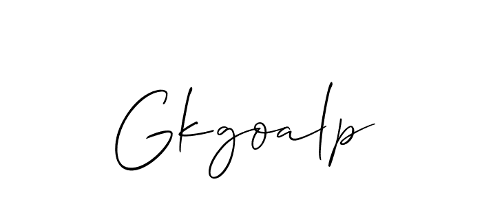 How to Draw Gkgoalp signature style? Allison_Script is a latest design signature styles for name Gkgoalp. Gkgoalp signature style 2 images and pictures png