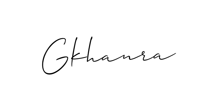 It looks lik you need a new signature style for name Gkhanra. Design unique handwritten (Allison_Script) signature with our free signature maker in just a few clicks. Gkhanra signature style 2 images and pictures png