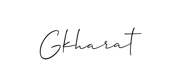Allison_Script is a professional signature style that is perfect for those who want to add a touch of class to their signature. It is also a great choice for those who want to make their signature more unique. Get Gkharat name to fancy signature for free. Gkharat signature style 2 images and pictures png