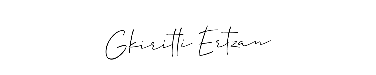 How to make Gkiritli Ertzan signature? Allison_Script is a professional autograph style. Create handwritten signature for Gkiritli Ertzan name. Gkiritli Ertzan signature style 2 images and pictures png