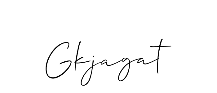 It looks lik you need a new signature style for name Gkjagat. Design unique handwritten (Allison_Script) signature with our free signature maker in just a few clicks. Gkjagat signature style 2 images and pictures png