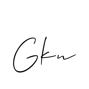 Also You can easily find your signature by using the search form. We will create Gkn name handwritten signature images for you free of cost using Allison_Script sign style. Gkn signature style 2 images and pictures png