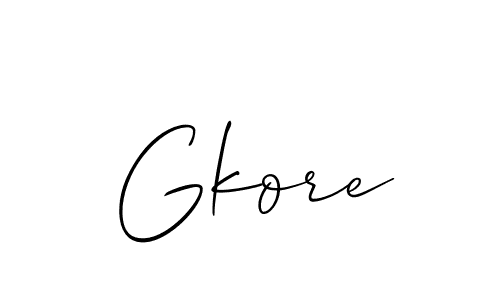 How to make Gkore name signature. Use Allison_Script style for creating short signs online. This is the latest handwritten sign. Gkore signature style 2 images and pictures png