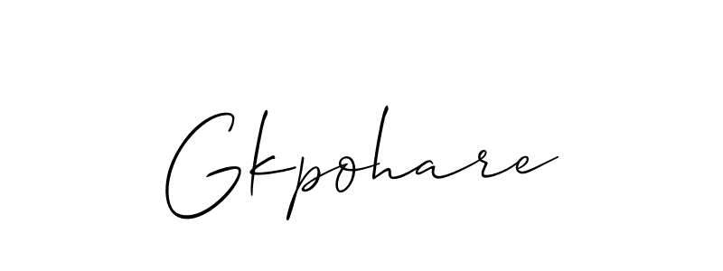 Similarly Allison_Script is the best handwritten signature design. Signature creator online .You can use it as an online autograph creator for name Gkpohare. Gkpohare signature style 2 images and pictures png