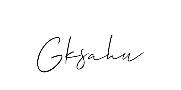 Design your own signature with our free online signature maker. With this signature software, you can create a handwritten (Allison_Script) signature for name Gksahu. Gksahu signature style 2 images and pictures png