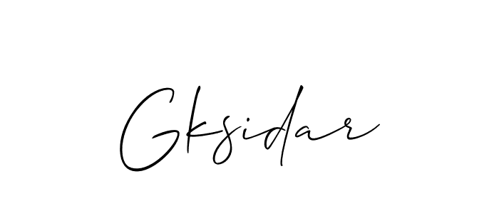You should practise on your own different ways (Allison_Script) to write your name (Gksidar) in signature. don't let someone else do it for you. Gksidar signature style 2 images and pictures png