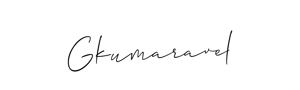 How to make Gkumaravel signature? Allison_Script is a professional autograph style. Create handwritten signature for Gkumaravel name. Gkumaravel signature style 2 images and pictures png