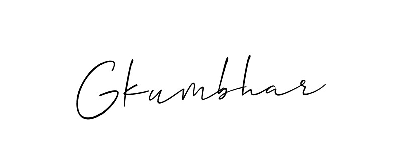How to Draw Gkumbhar signature style? Allison_Script is a latest design signature styles for name Gkumbhar. Gkumbhar signature style 2 images and pictures png