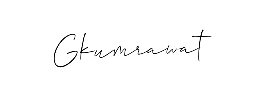 It looks lik you need a new signature style for name Gkumrawat. Design unique handwritten (Allison_Script) signature with our free signature maker in just a few clicks. Gkumrawat signature style 2 images and pictures png