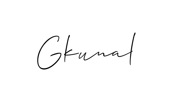 How to Draw Gkunal signature style? Allison_Script is a latest design signature styles for name Gkunal. Gkunal signature style 2 images and pictures png