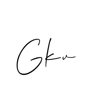 Use a signature maker to create a handwritten signature online. With this signature software, you can design (Allison_Script) your own signature for name Gkv. Gkv signature style 2 images and pictures png