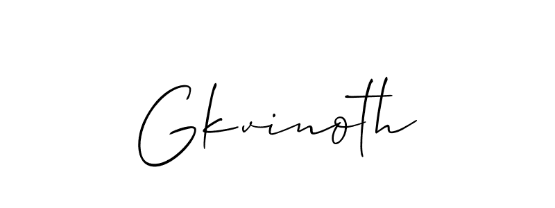 It looks lik you need a new signature style for name Gkvinoth. Design unique handwritten (Allison_Script) signature with our free signature maker in just a few clicks. Gkvinoth signature style 2 images and pictures png