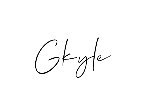 Create a beautiful signature design for name Gkyle. With this signature (Allison_Script) fonts, you can make a handwritten signature for free. Gkyle signature style 2 images and pictures png