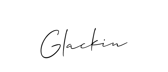 How to make Glackin signature? Allison_Script is a professional autograph style. Create handwritten signature for Glackin name. Glackin signature style 2 images and pictures png