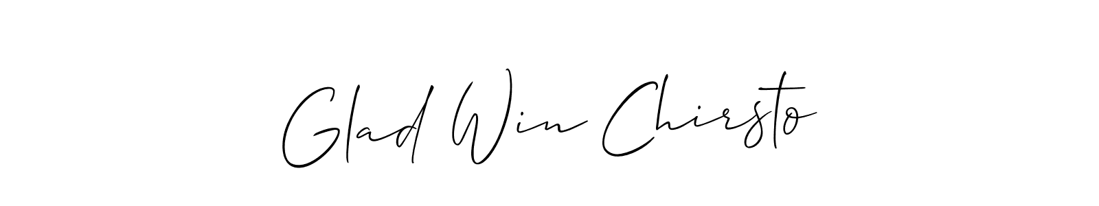 How to make Glad Win Chirsto signature? Allison_Script is a professional autograph style. Create handwritten signature for Glad Win Chirsto name. Glad Win Chirsto signature style 2 images and pictures png