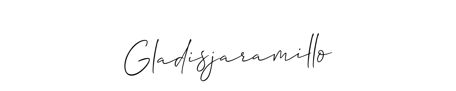 Use a signature maker to create a handwritten signature online. With this signature software, you can design (Allison_Script) your own signature for name Gladisjaramillo. Gladisjaramillo signature style 2 images and pictures png