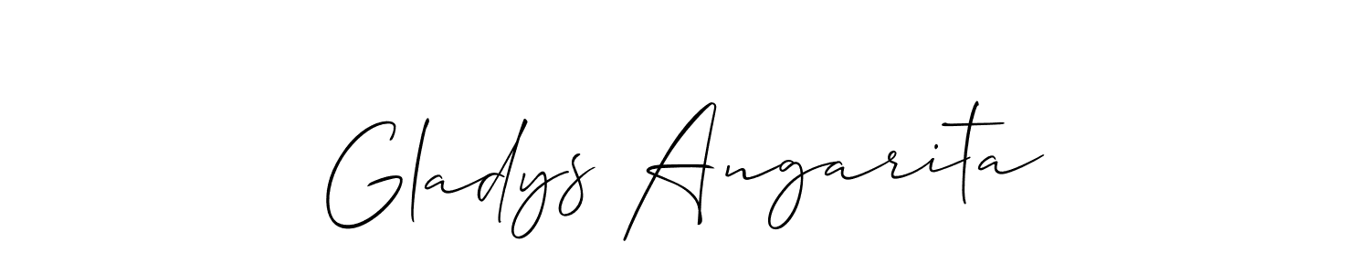 Gladys Angarita stylish signature style. Best Handwritten Sign (Allison_Script) for my name. Handwritten Signature Collection Ideas for my name Gladys Angarita. Gladys Angarita signature style 2 images and pictures png