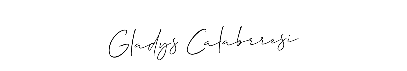 Make a beautiful signature design for name Gladys Calabrresi. Use this online signature maker to create a handwritten signature for free. Gladys Calabrresi signature style 2 images and pictures png
