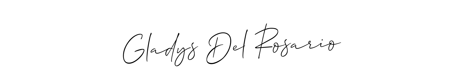Also we have Gladys Del Rosario name is the best signature style. Create professional handwritten signature collection using Allison_Script autograph style. Gladys Del Rosario signature style 2 images and pictures png