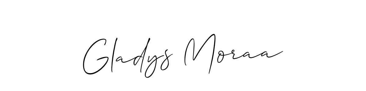Create a beautiful signature design for name Gladys Moraa. With this signature (Allison_Script) fonts, you can make a handwritten signature for free. Gladys Moraa signature style 2 images and pictures png