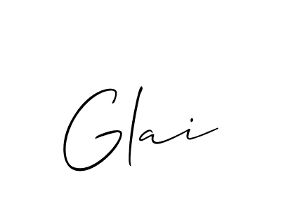 Design your own signature with our free online signature maker. With this signature software, you can create a handwritten (Allison_Script) signature for name Glai. Glai signature style 2 images and pictures png