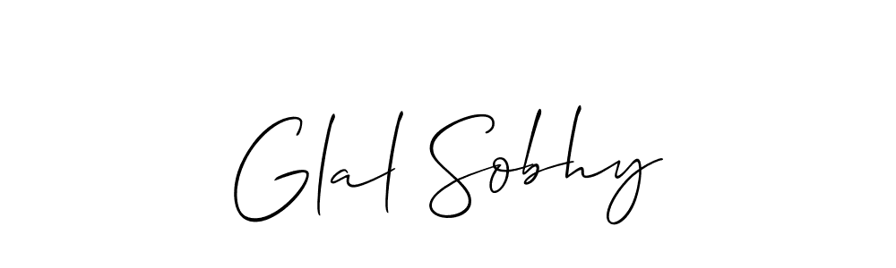 Use a signature maker to create a handwritten signature online. With this signature software, you can design (Allison_Script) your own signature for name Glal Sobhy. Glal Sobhy signature style 2 images and pictures png