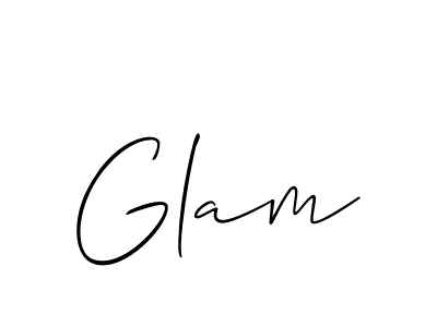 Allison_Script is a professional signature style that is perfect for those who want to add a touch of class to their signature. It is also a great choice for those who want to make their signature more unique. Get Glam name to fancy signature for free. Glam signature style 2 images and pictures png