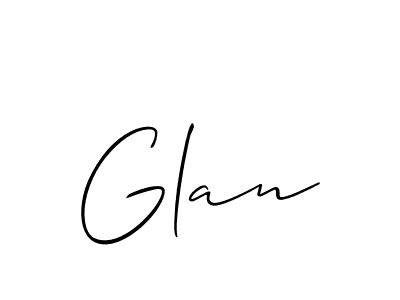 You should practise on your own different ways (Allison_Script) to write your name (Glan) in signature. don't let someone else do it for you. Glan signature style 2 images and pictures png