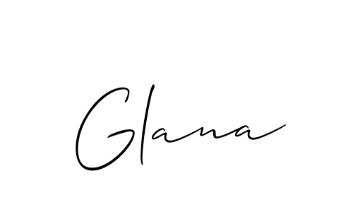 Make a short Glana signature style. Manage your documents anywhere anytime using Allison_Script. Create and add eSignatures, submit forms, share and send files easily. Glana signature style 2 images and pictures png