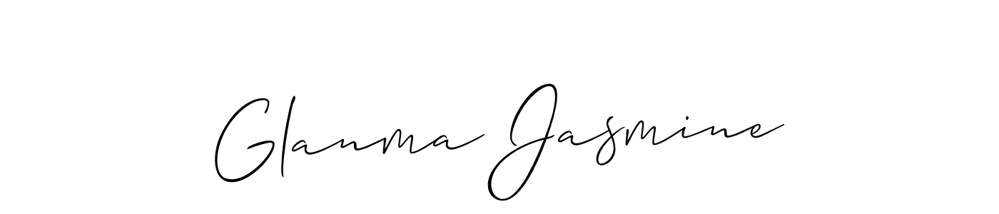 Glanma Jasmine stylish signature style. Best Handwritten Sign (Allison_Script) for my name. Handwritten Signature Collection Ideas for my name Glanma Jasmine. Glanma Jasmine signature style 2 images and pictures png