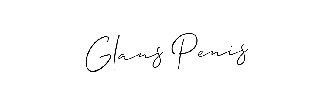 Make a beautiful signature design for name Glans Penis. With this signature (Allison_Script) style, you can create a handwritten signature for free. Glans Penis signature style 2 images and pictures png