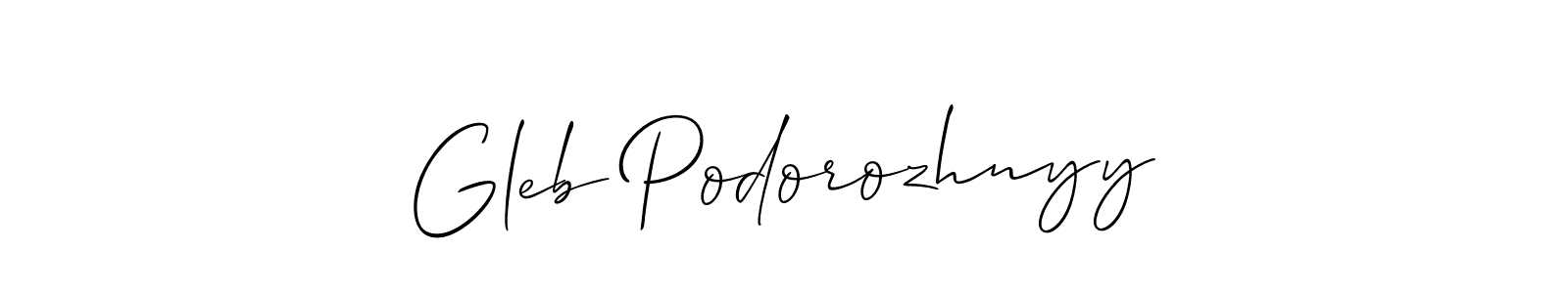 You should practise on your own different ways (Allison_Script) to write your name (Gleb Podorozhnyy) in signature. don't let someone else do it for you. Gleb Podorozhnyy signature style 2 images and pictures png