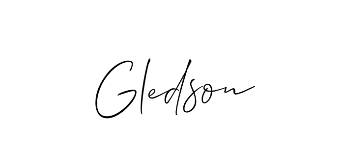 Also You can easily find your signature by using the search form. We will create Gledson name handwritten signature images for you free of cost using Allison_Script sign style. Gledson signature style 2 images and pictures png