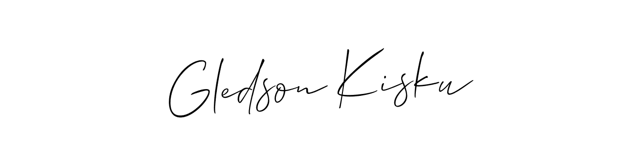 Design your own signature with our free online signature maker. With this signature software, you can create a handwritten (Allison_Script) signature for name Gledson Kisku. Gledson Kisku signature style 2 images and pictures png
