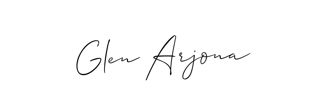 Use a signature maker to create a handwritten signature online. With this signature software, you can design (Allison_Script) your own signature for name Glen Arjona. Glen Arjona signature style 2 images and pictures png