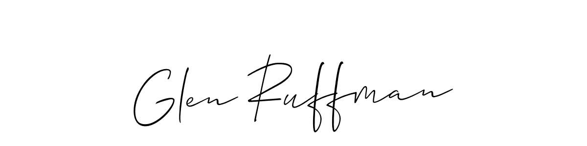 The best way (Allison_Script) to make a short signature is to pick only two or three words in your name. The name Glen Ruffman include a total of six letters. For converting this name. Glen Ruffman signature style 2 images and pictures png