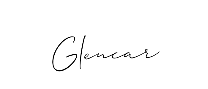 It looks lik you need a new signature style for name Glencar. Design unique handwritten (Allison_Script) signature with our free signature maker in just a few clicks. Glencar signature style 2 images and pictures png