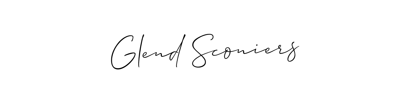 Create a beautiful signature design for name Glend Sconiers. With this signature (Allison_Script) fonts, you can make a handwritten signature for free. Glend Sconiers signature style 2 images and pictures png