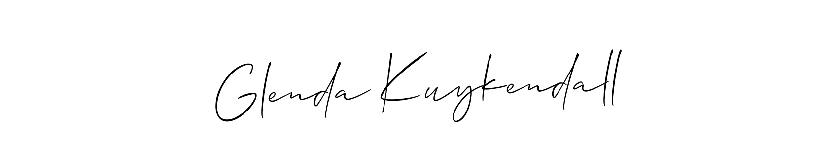 Make a beautiful signature design for name Glenda Kuykendall. With this signature (Allison_Script) style, you can create a handwritten signature for free. Glenda Kuykendall signature style 2 images and pictures png