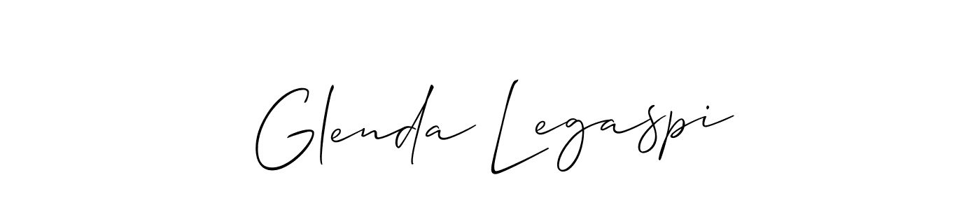 It looks lik you need a new signature style for name Glenda Legaspi. Design unique handwritten (Allison_Script) signature with our free signature maker in just a few clicks. Glenda Legaspi signature style 2 images and pictures png