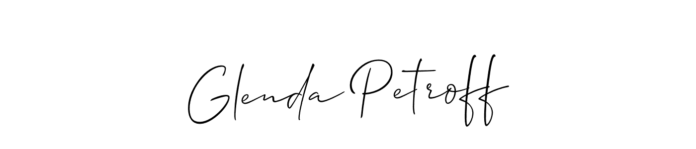 Also You can easily find your signature by using the search form. We will create Glenda Petroff name handwritten signature images for you free of cost using Allison_Script sign style. Glenda Petroff signature style 2 images and pictures png