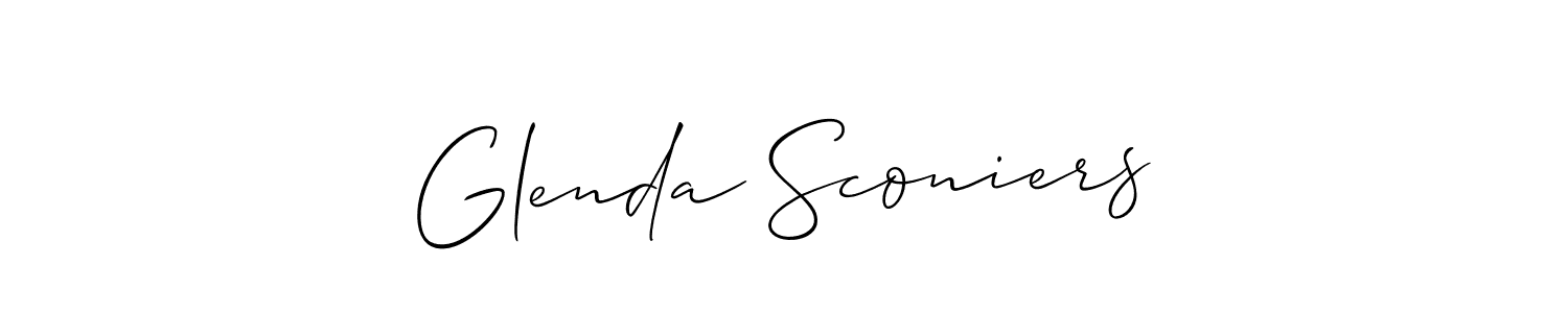 How to Draw Glenda Sconiers signature style? Allison_Script is a latest design signature styles for name Glenda Sconiers. Glenda Sconiers signature style 2 images and pictures png