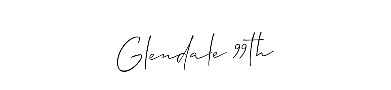 Make a short Glendale 99th signature style. Manage your documents anywhere anytime using Allison_Script. Create and add eSignatures, submit forms, share and send files easily. Glendale 99th signature style 2 images and pictures png