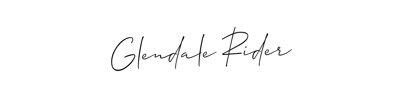 How to make Glendale Rider name signature. Use Allison_Script style for creating short signs online. This is the latest handwritten sign. Glendale Rider signature style 2 images and pictures png